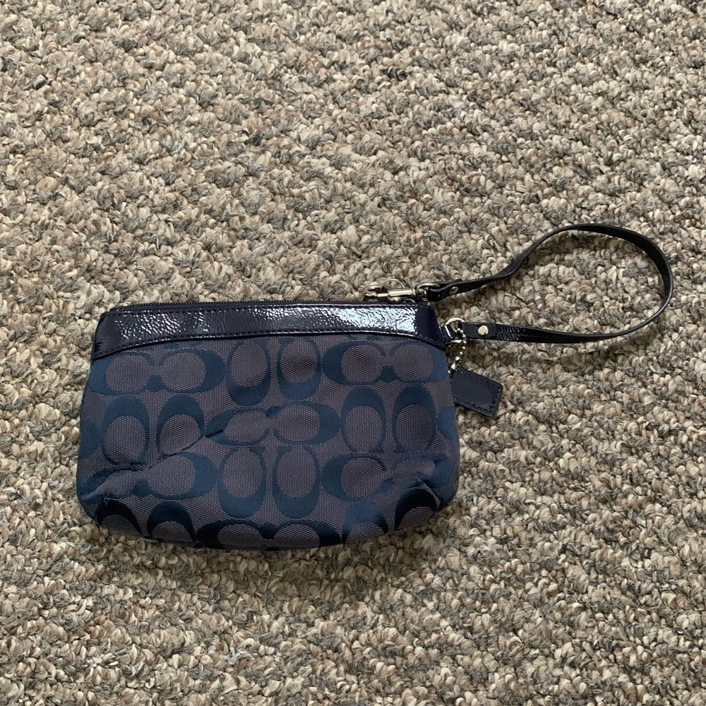 Coach Navy Blue Wristlet Wallet - Picture 2 of 3